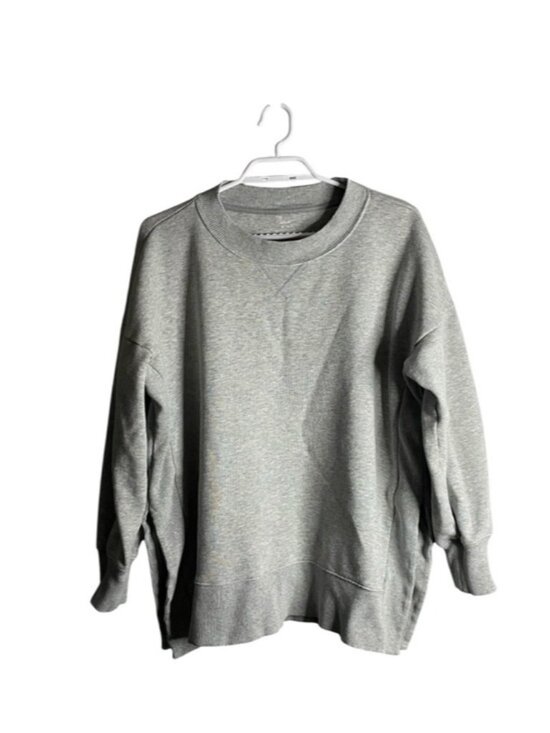 aerie Tops - Aerie Women's Gray Oversized Crewneck Casual Wear Sweatshirt